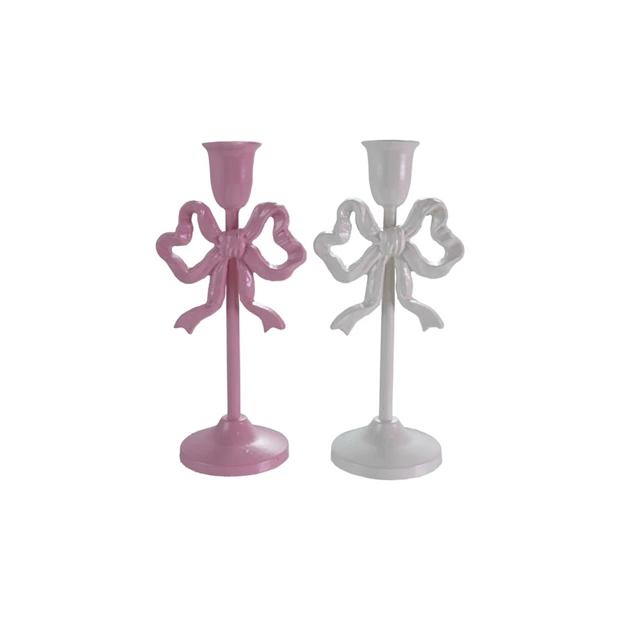 Large Metal Bow Candleholder