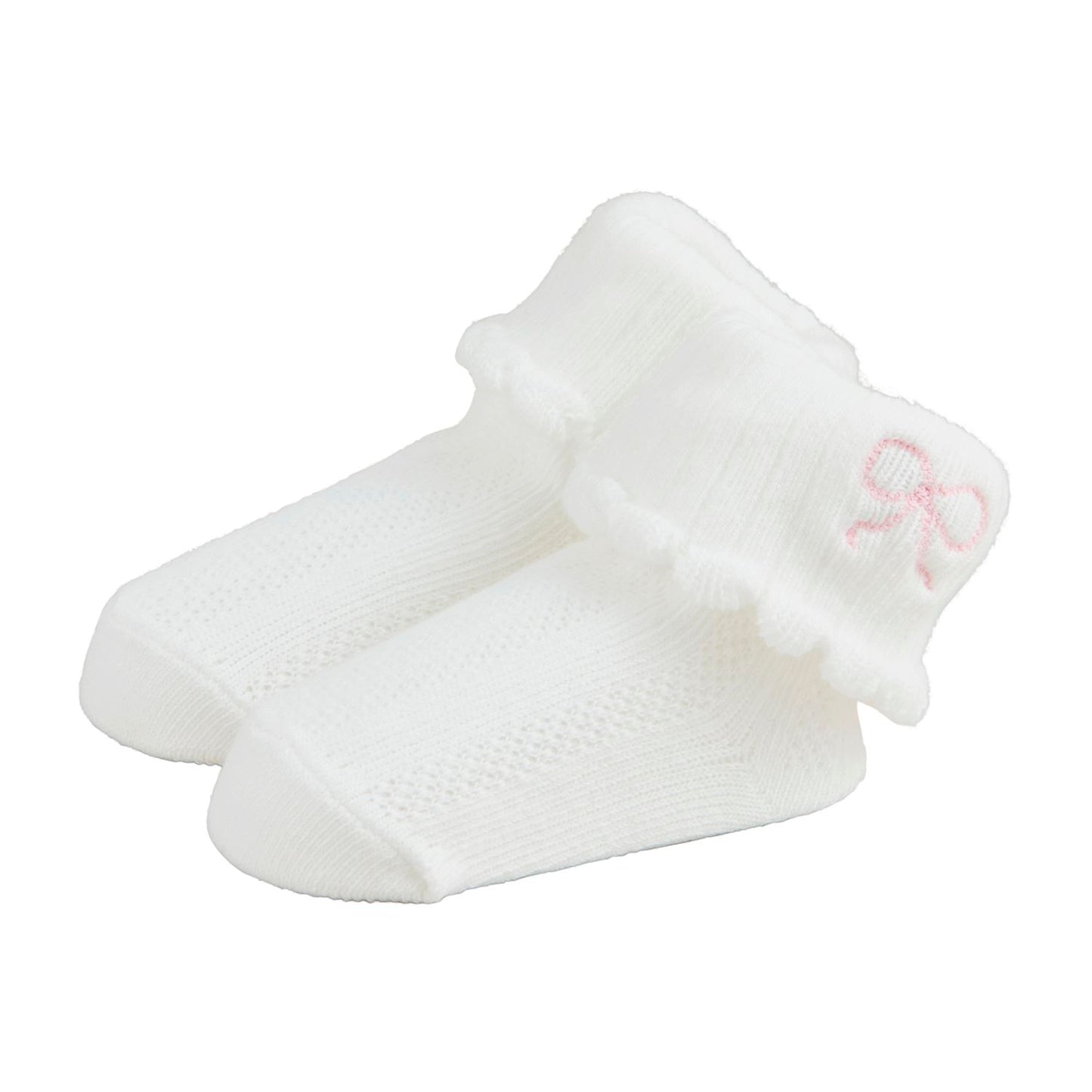Bow Foldover Socks 0-12 months