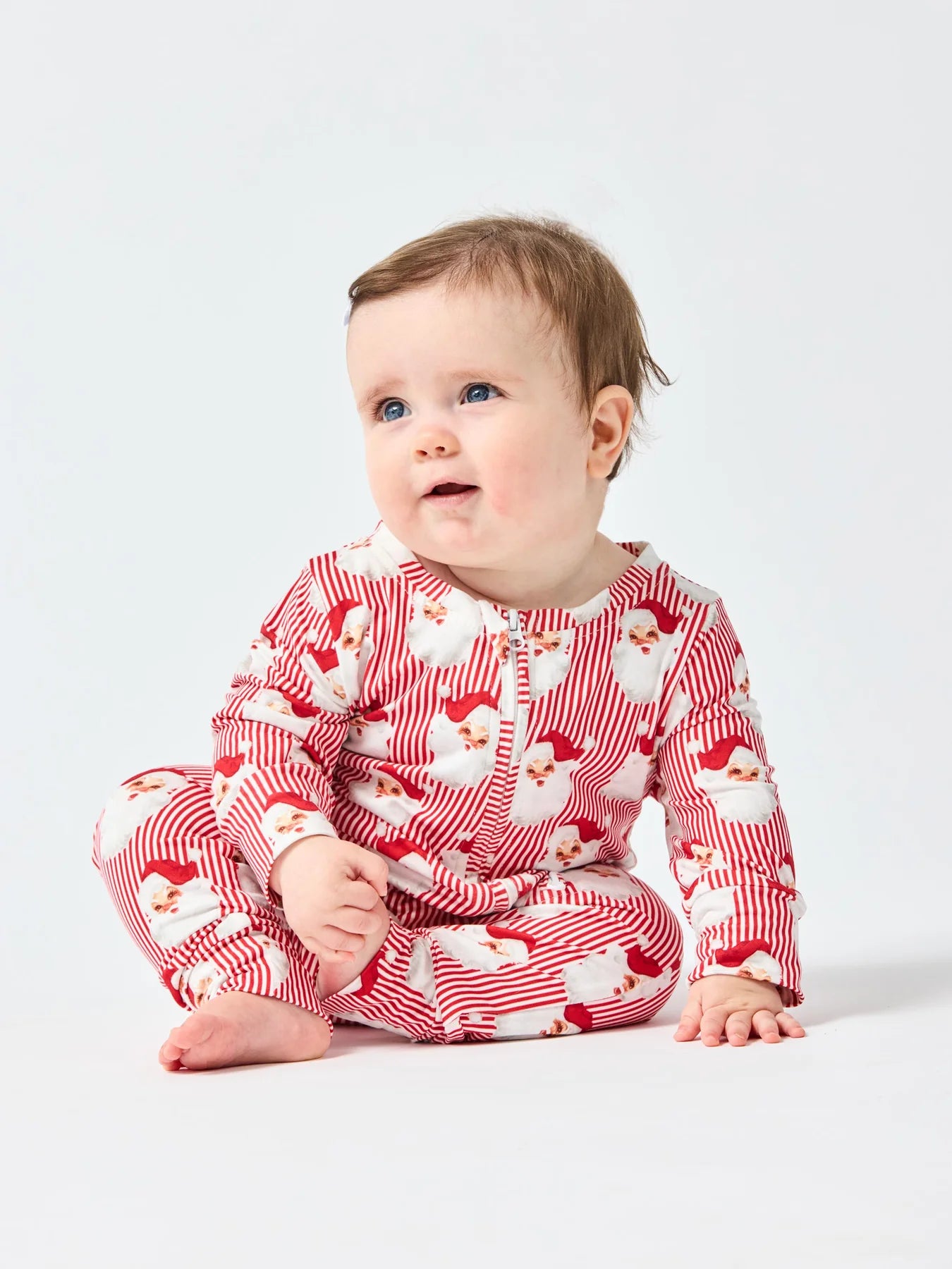 Baby Pajama Onesie – Santa Baby Red