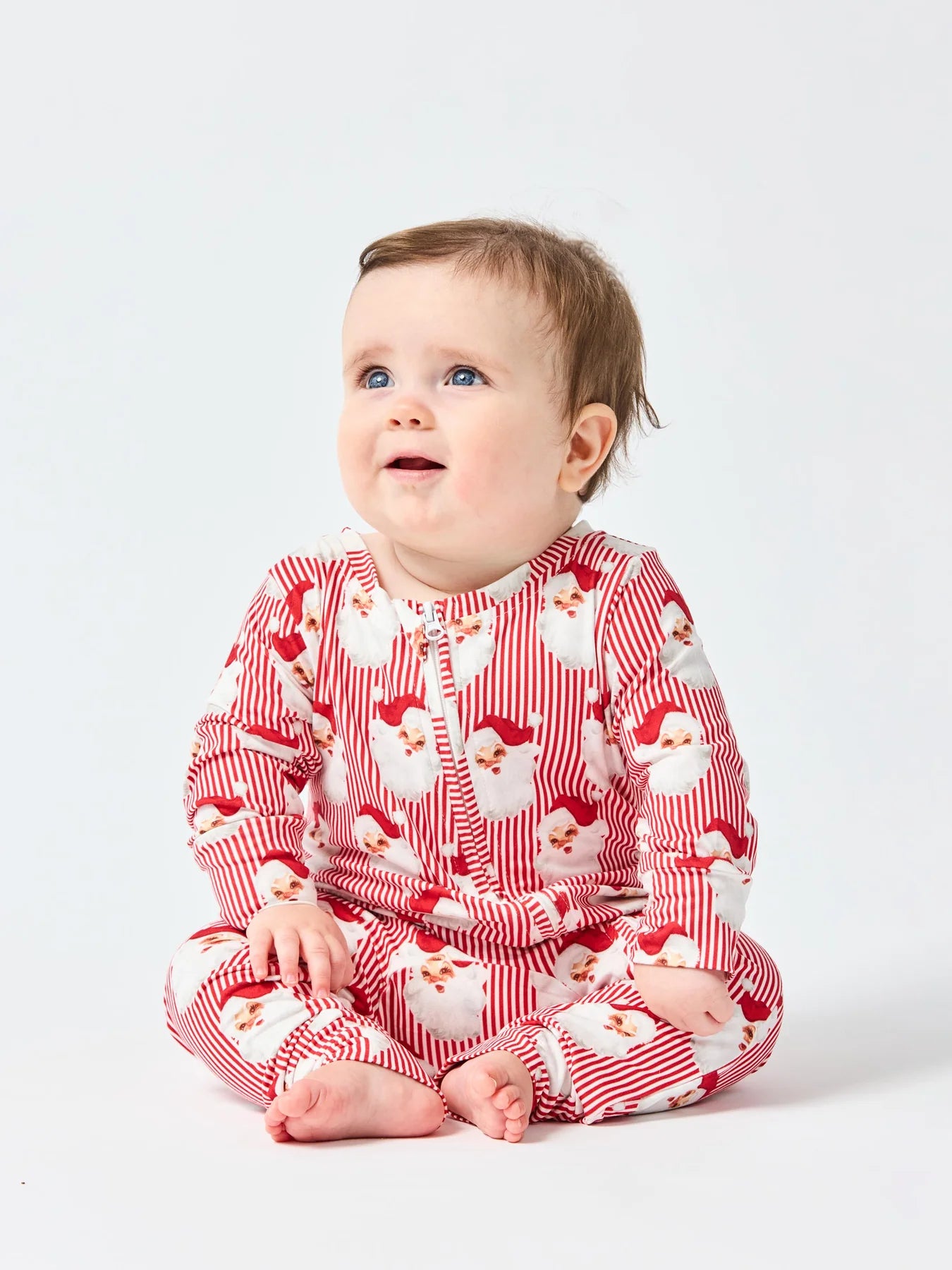Baby Pajama Onesie – Santa Baby Red