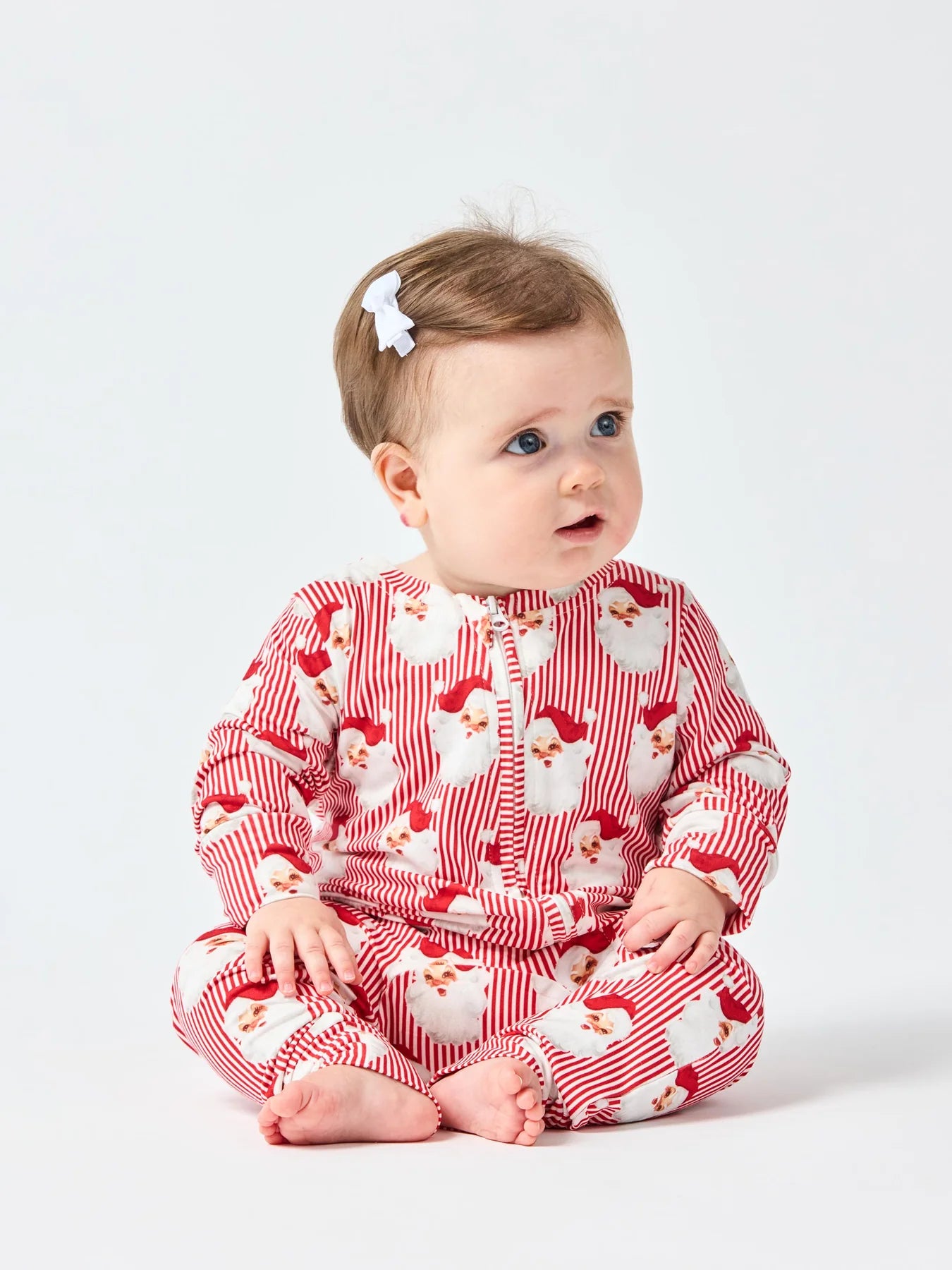 Baby Pajama Onesie – Santa Baby Red