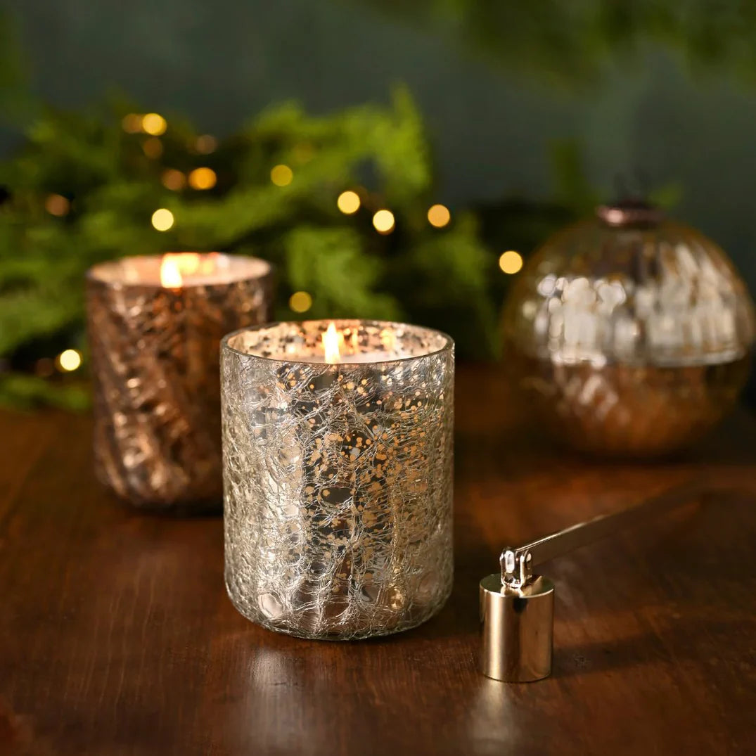 Illume Balsam & Cedar Small Boxed Crackle Glass Candle
