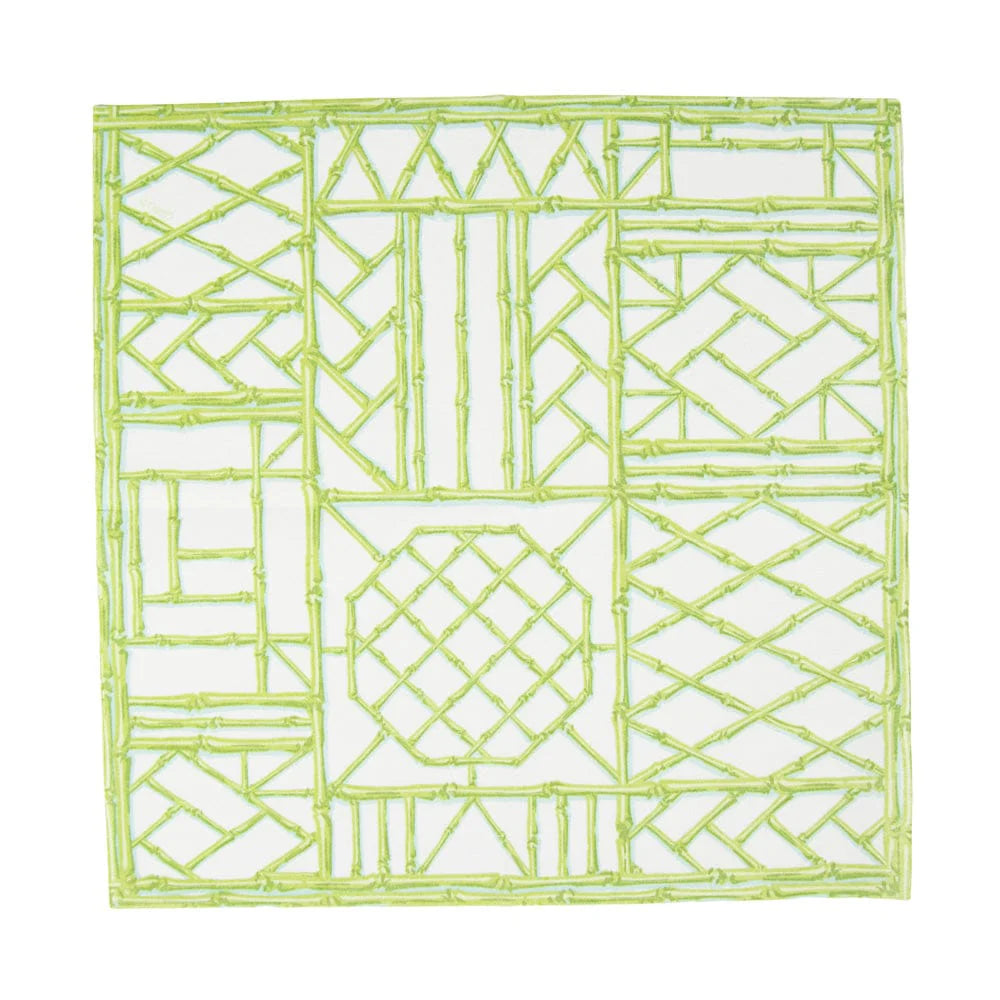 Bamboo Screen Moss Green Airlaid Paper Linen Luncheon Napkins