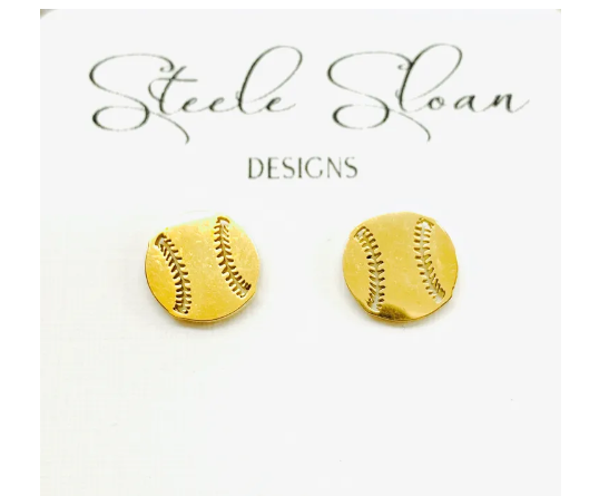 Baseball Stud Earrings