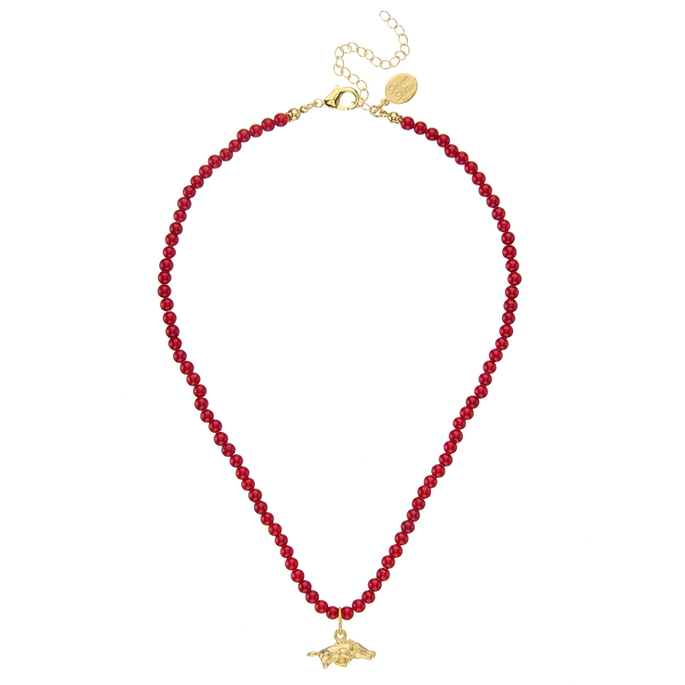 Susan Shaw Alys Wild Boar Red Coral Necklace