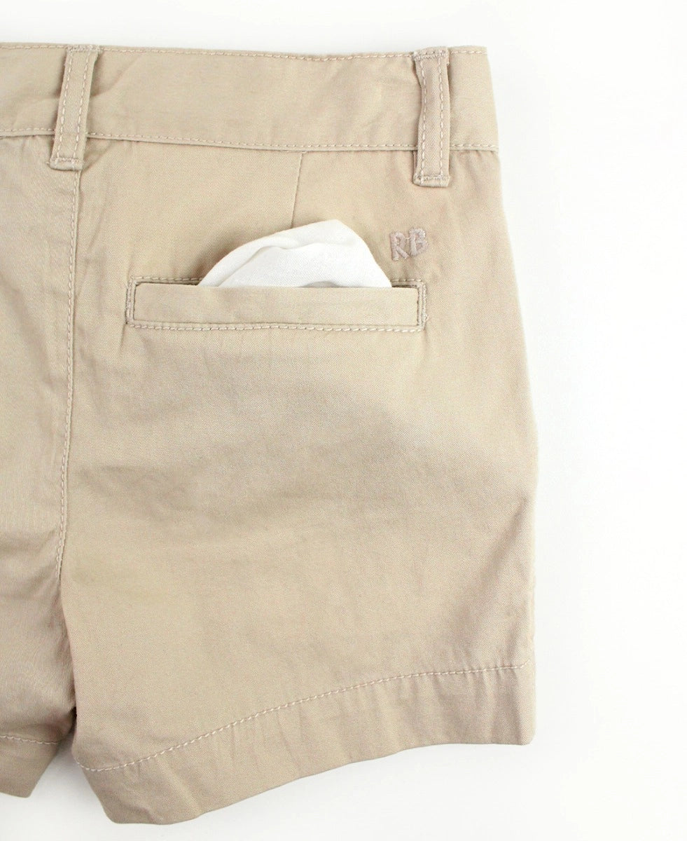 Khaki Stretch Chino Shorts