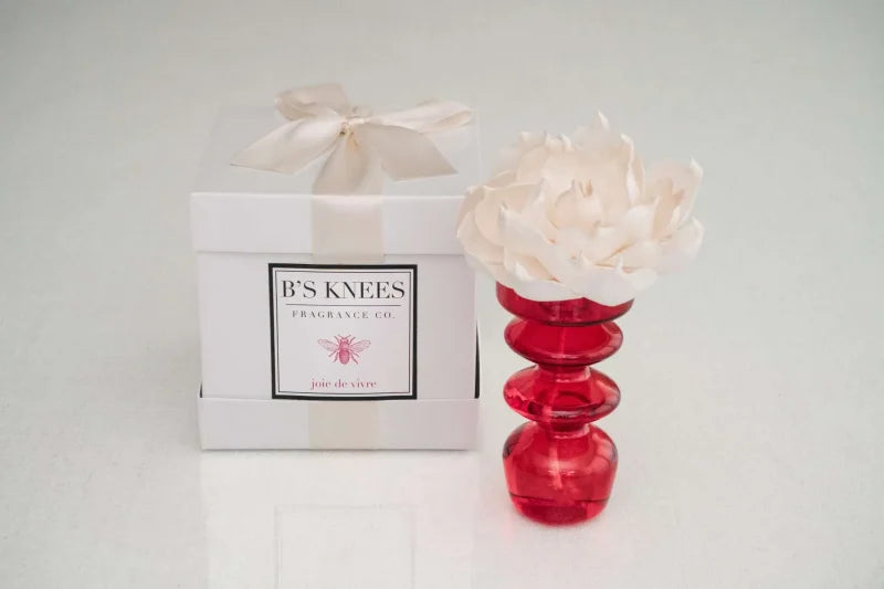 B's Knee Diffuser Joie de Vivre in Red Contempo Vase