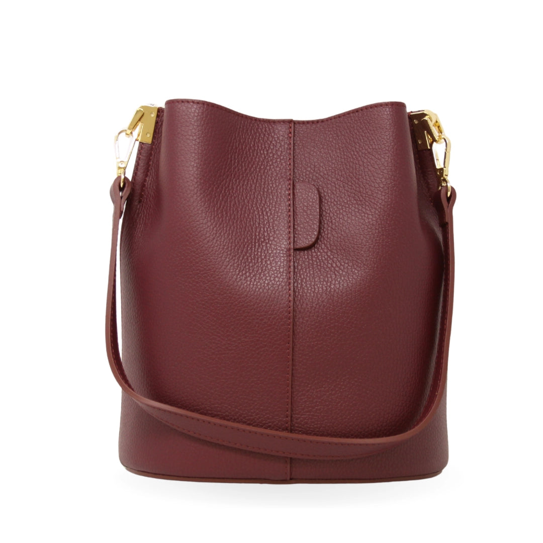 Genuine Italian Leather Bucket Bag