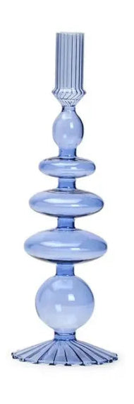 Hand Blown Glass Tapered Candleholder