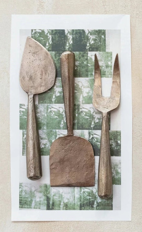 Hand Forged Metal Cheese Servers Set Of 3