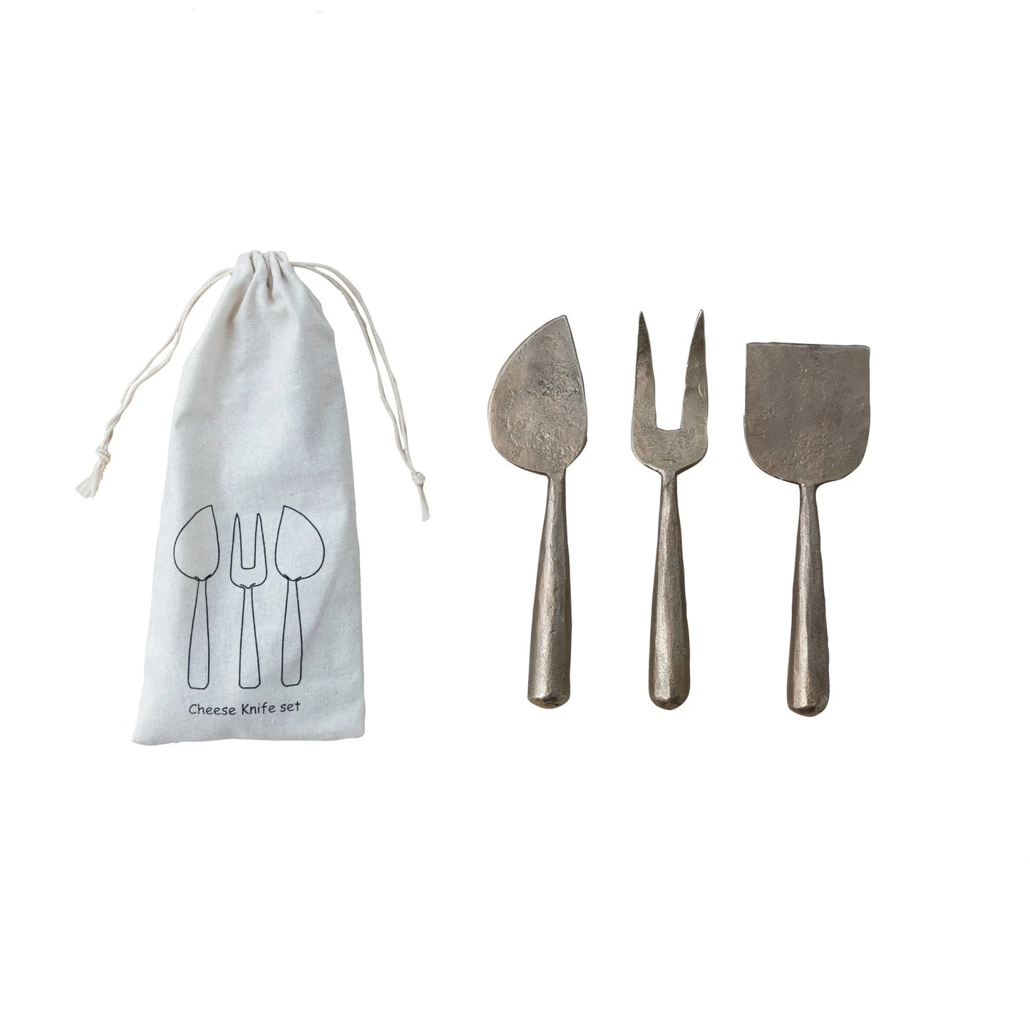Hand Forged Metal Cheese Servers Set Of 3