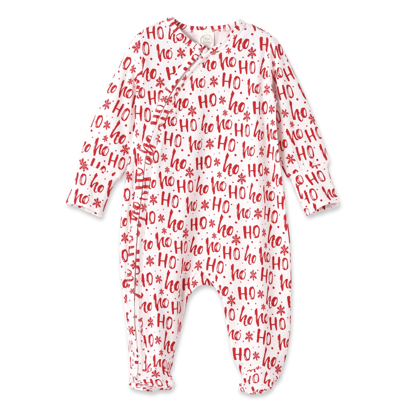 Christmas Ho-Ho-Ho Bamboo Baby Zipper Romper