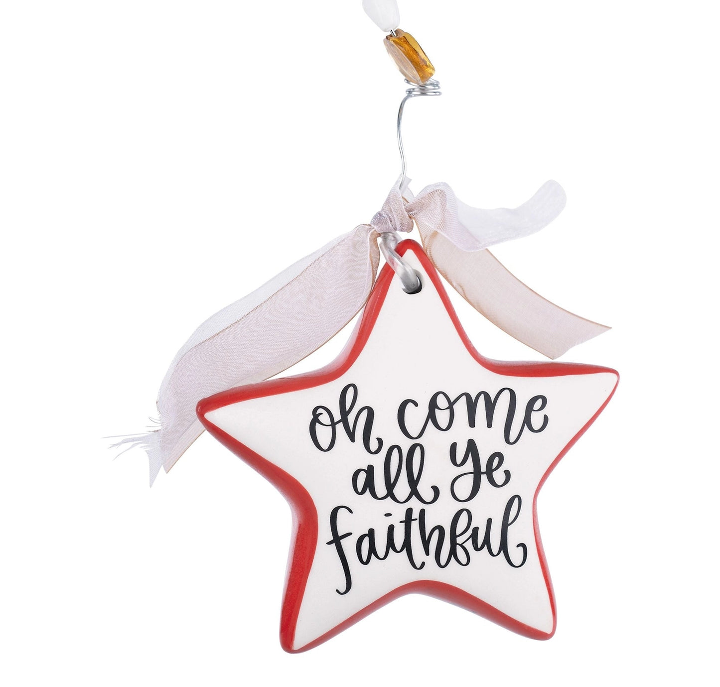 Come All Ye Faithful Star Ornament
