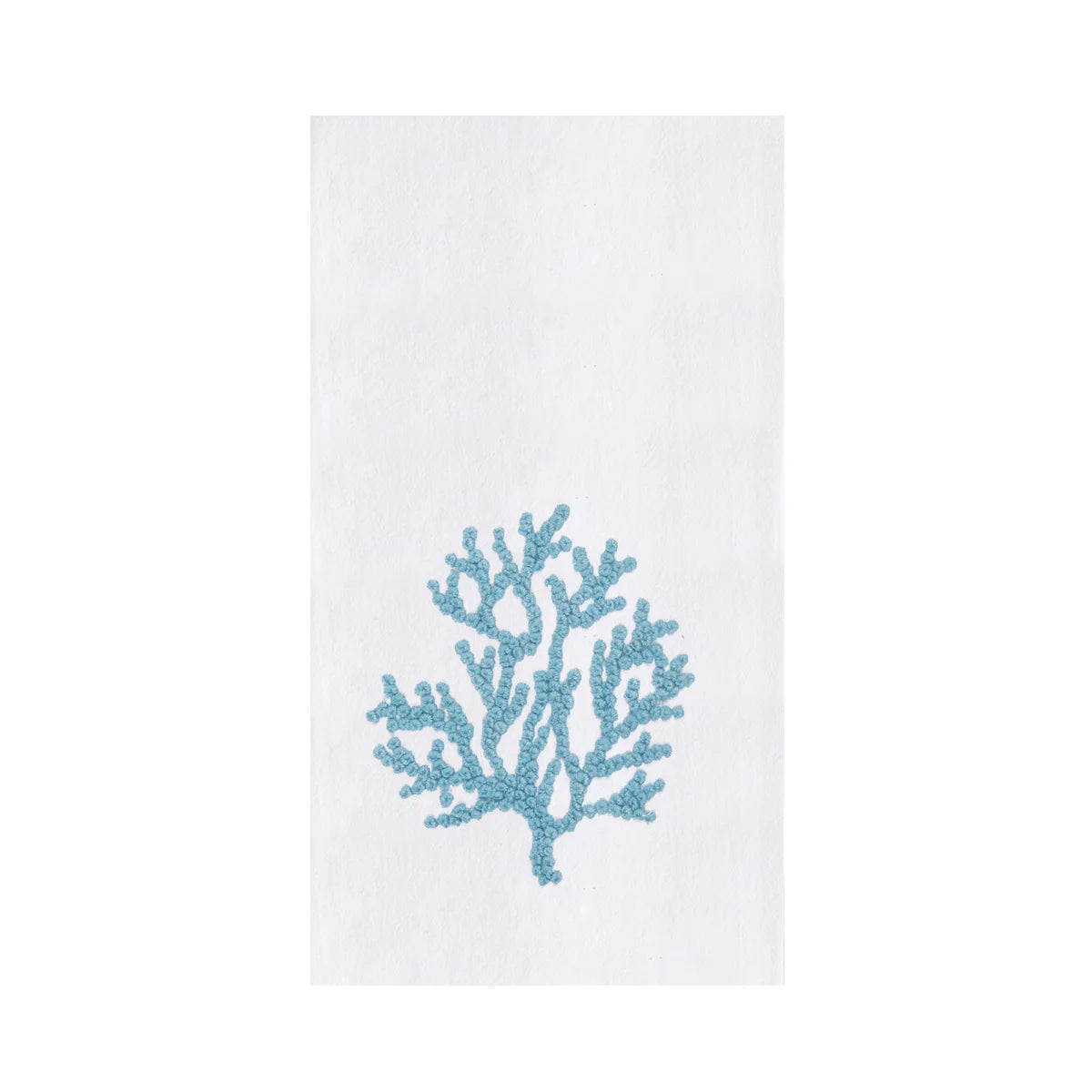 Coral French Knot Kitchen Towel