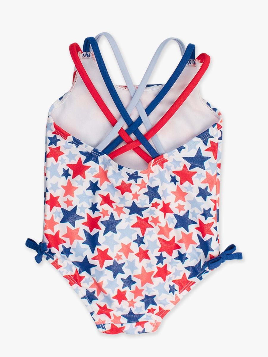 Shimmer Star-Spangled Cross-Back One Piece Swimsuit