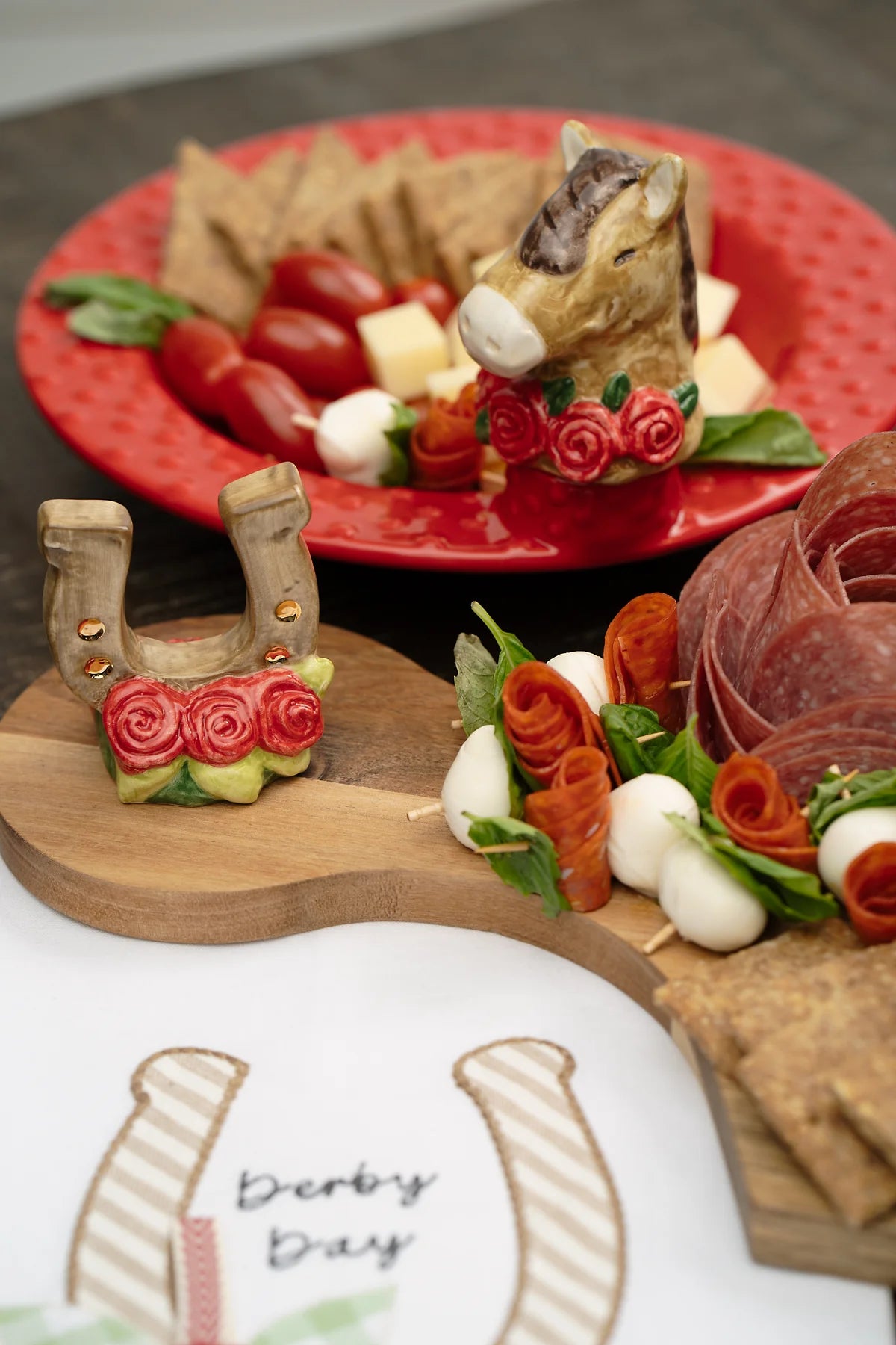 Glory Haus Derby Horseshoe Charcuterie Topper