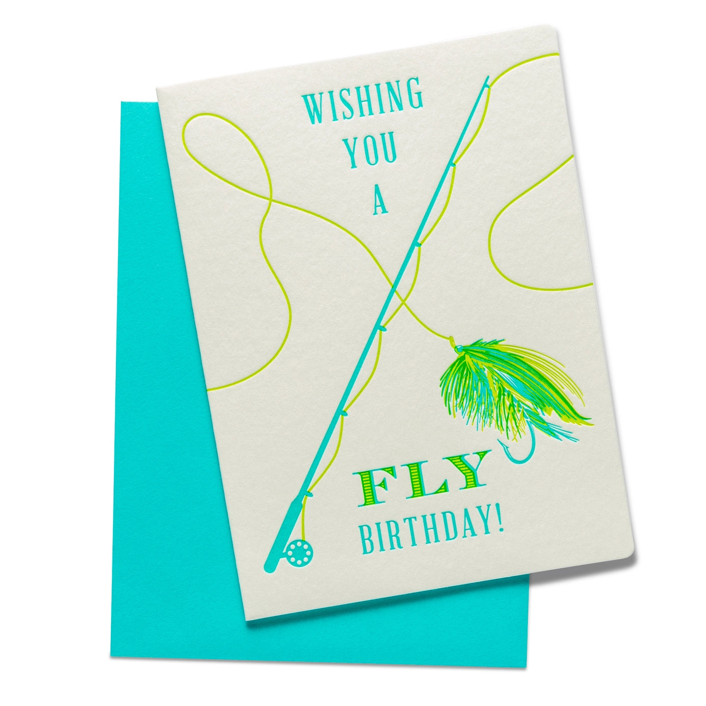 Fly Birthday Letterpress Greeting Card