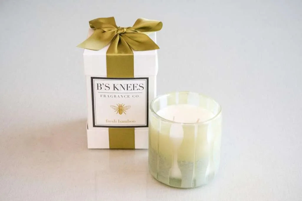 B’s Knees Fragrance Co. Fresh Bamboo 2 Wick Ombre Glass Candle