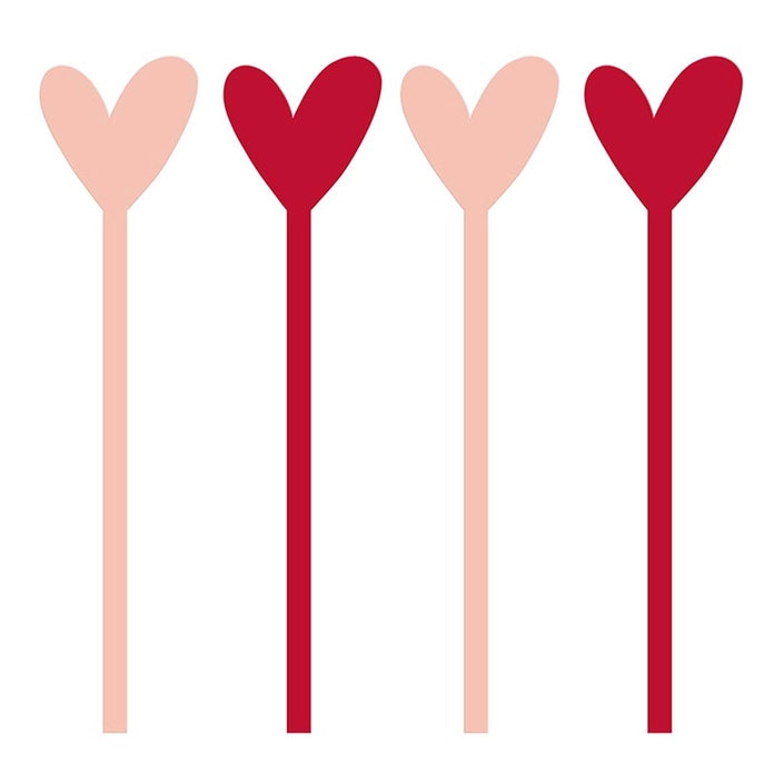 Heart Acrylic Stir Sticks