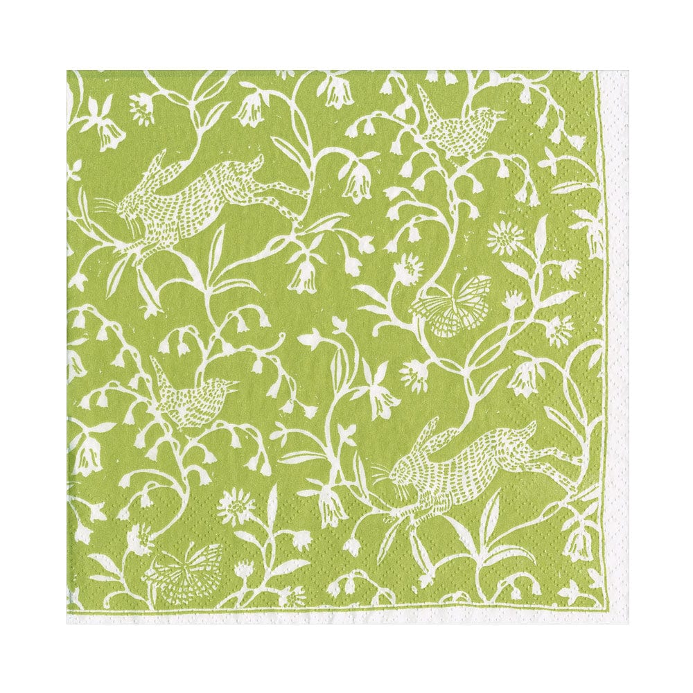 Hedgerow Moss Green Luncheon Napkins