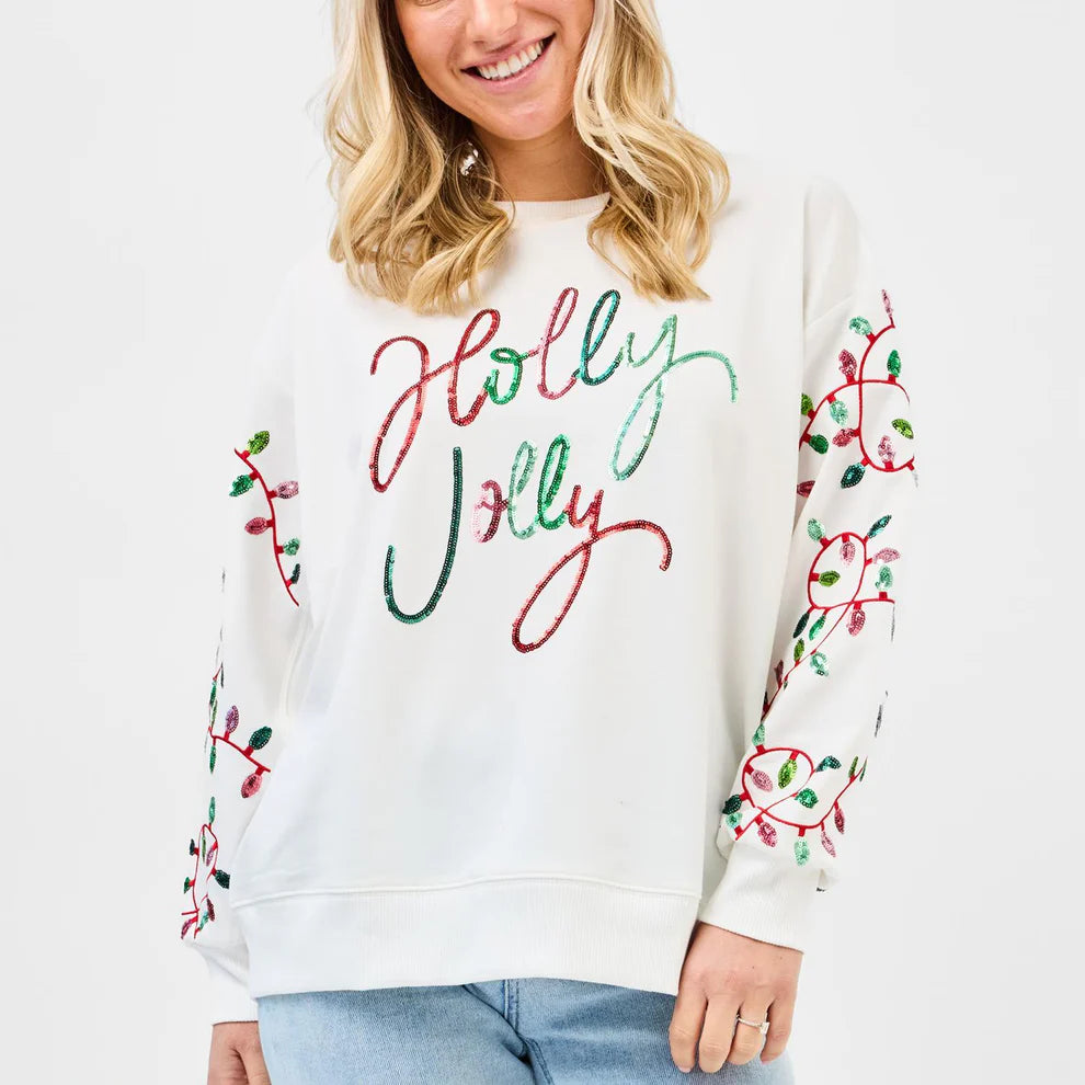 Sarah Sweatshirt – Holly Jolly Lights