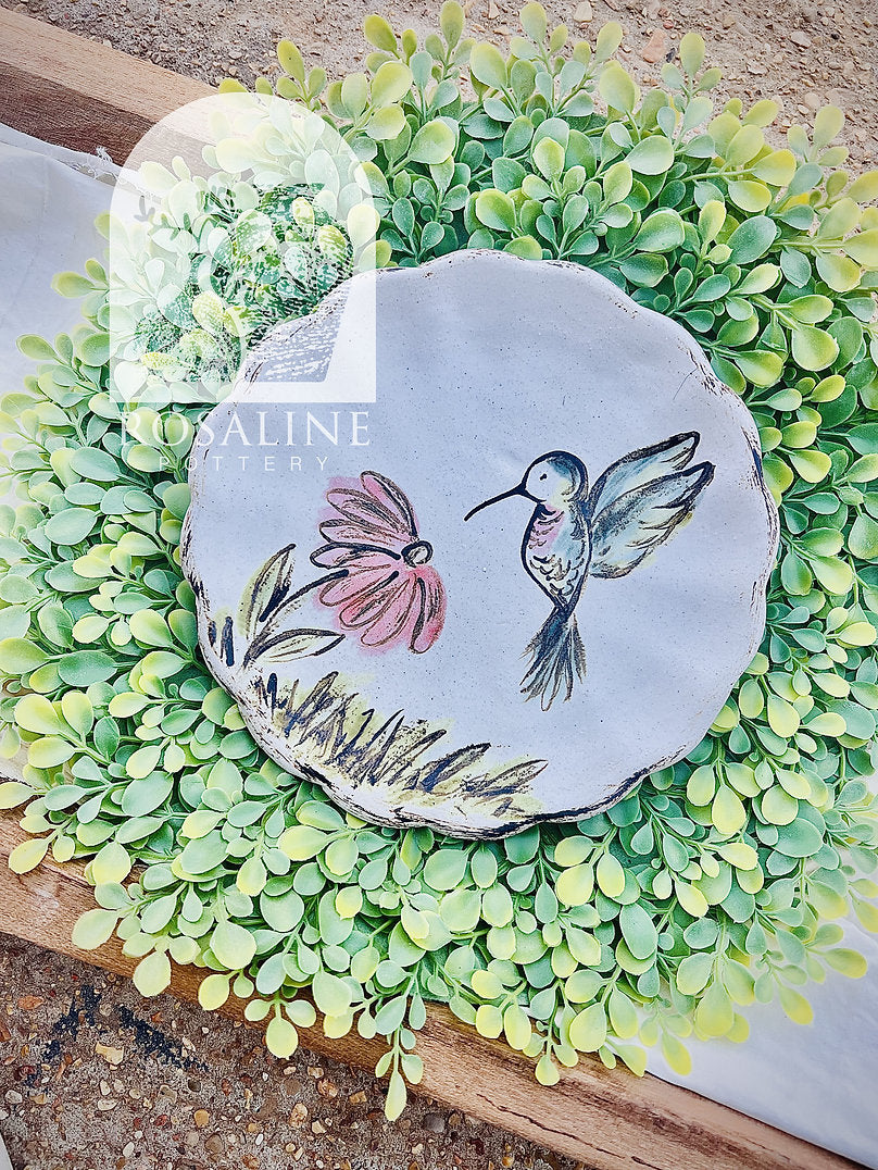Rosaline Pottery Hummingbird Plate