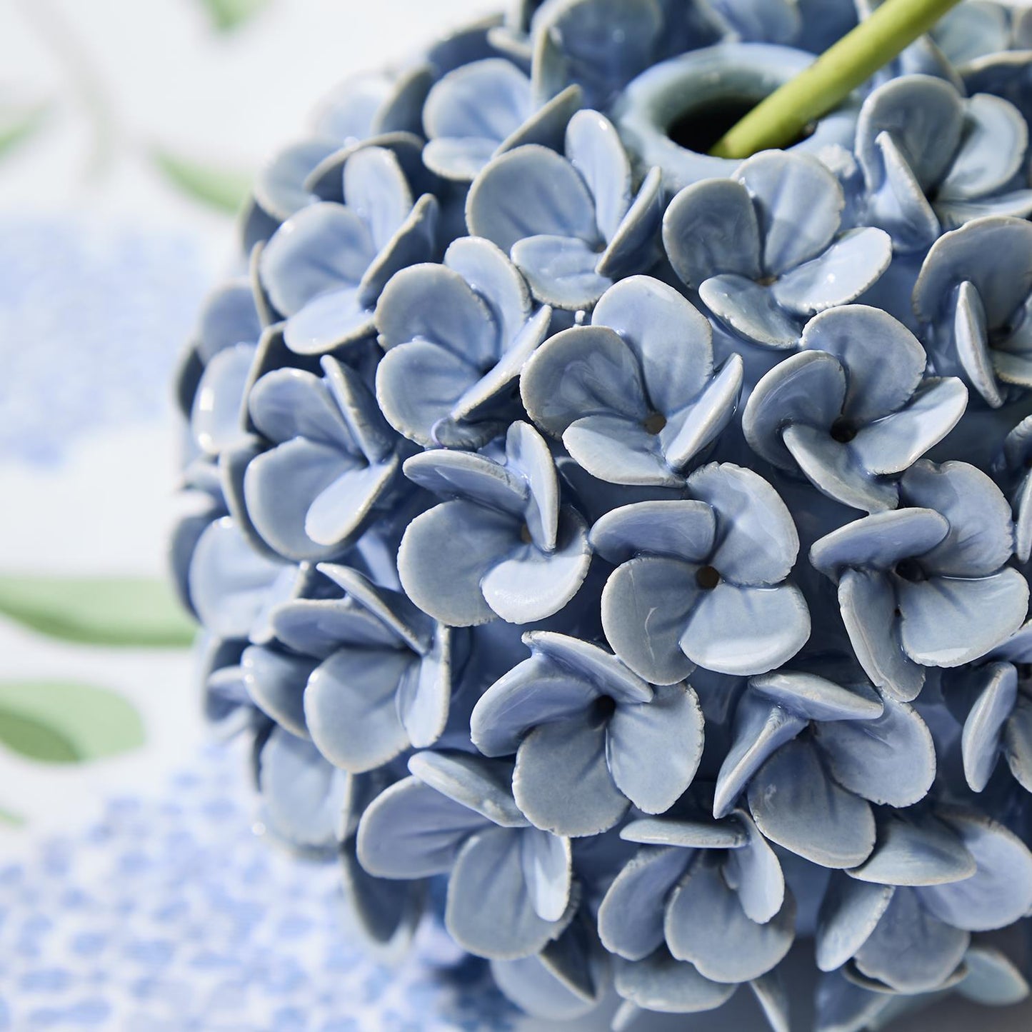 Hydrangea Flower Bud Vase & Taper Candle Holder