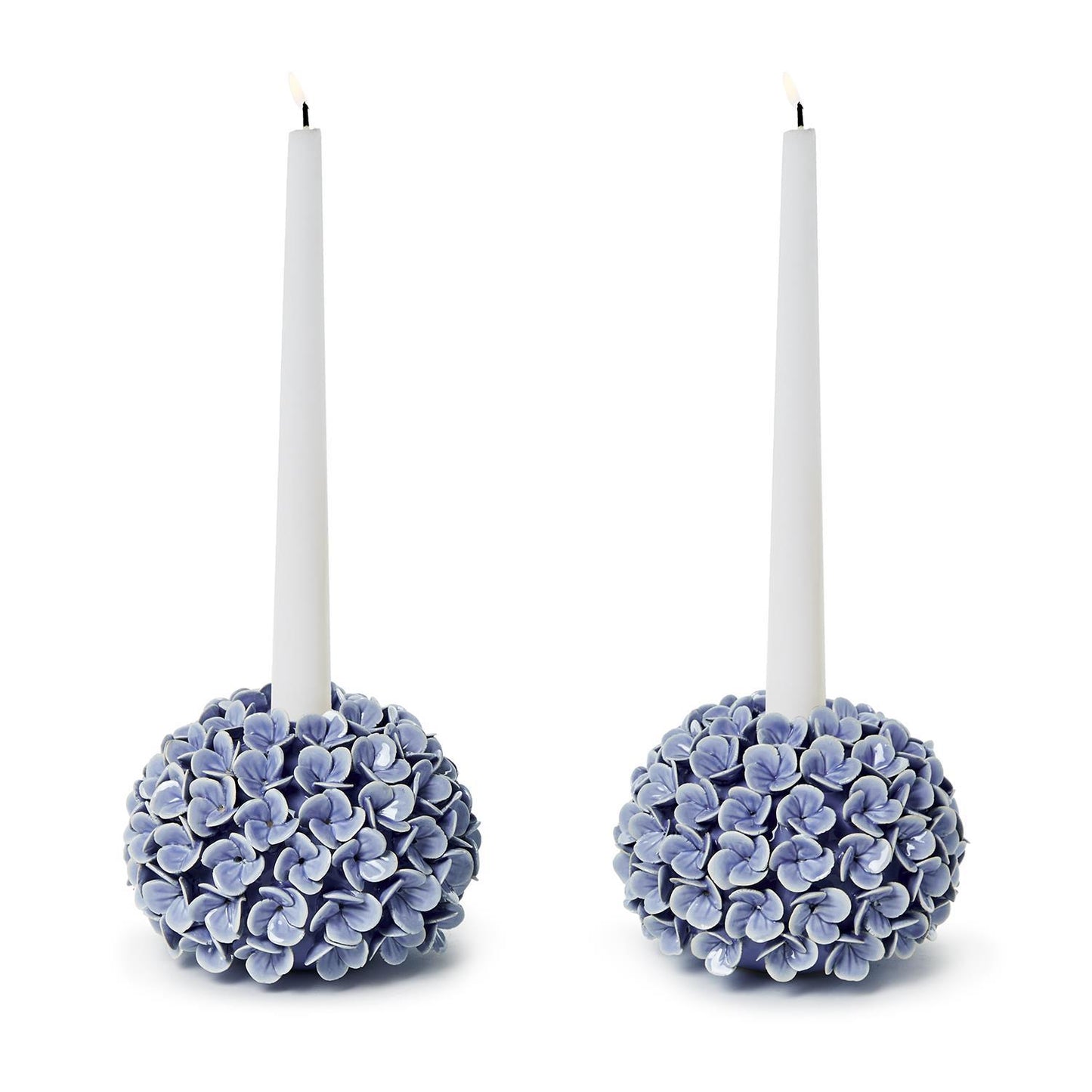 Hydrangea Flower Bud Vase & Taper Candle Holder