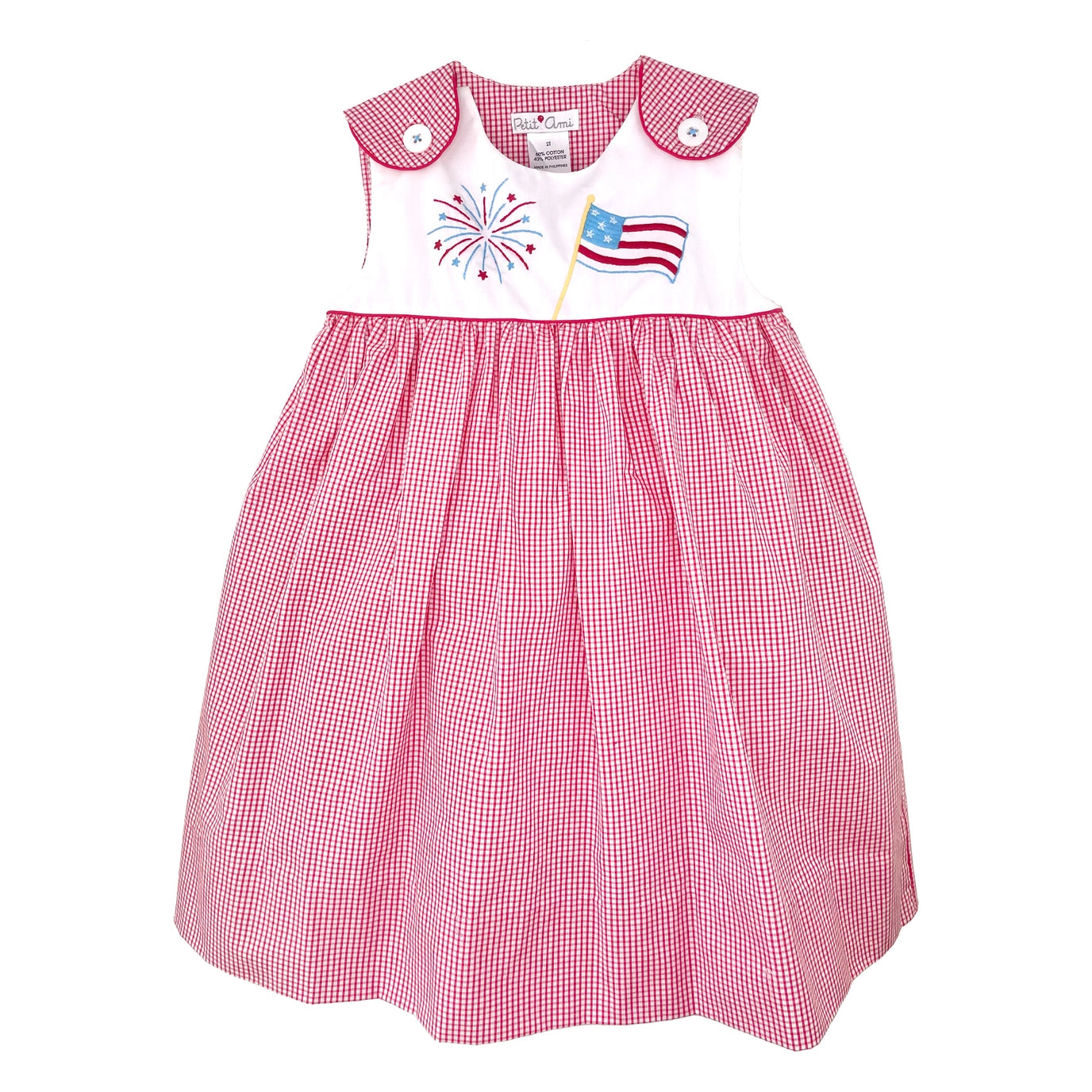 Sun Dress with 4th of July Embroidery