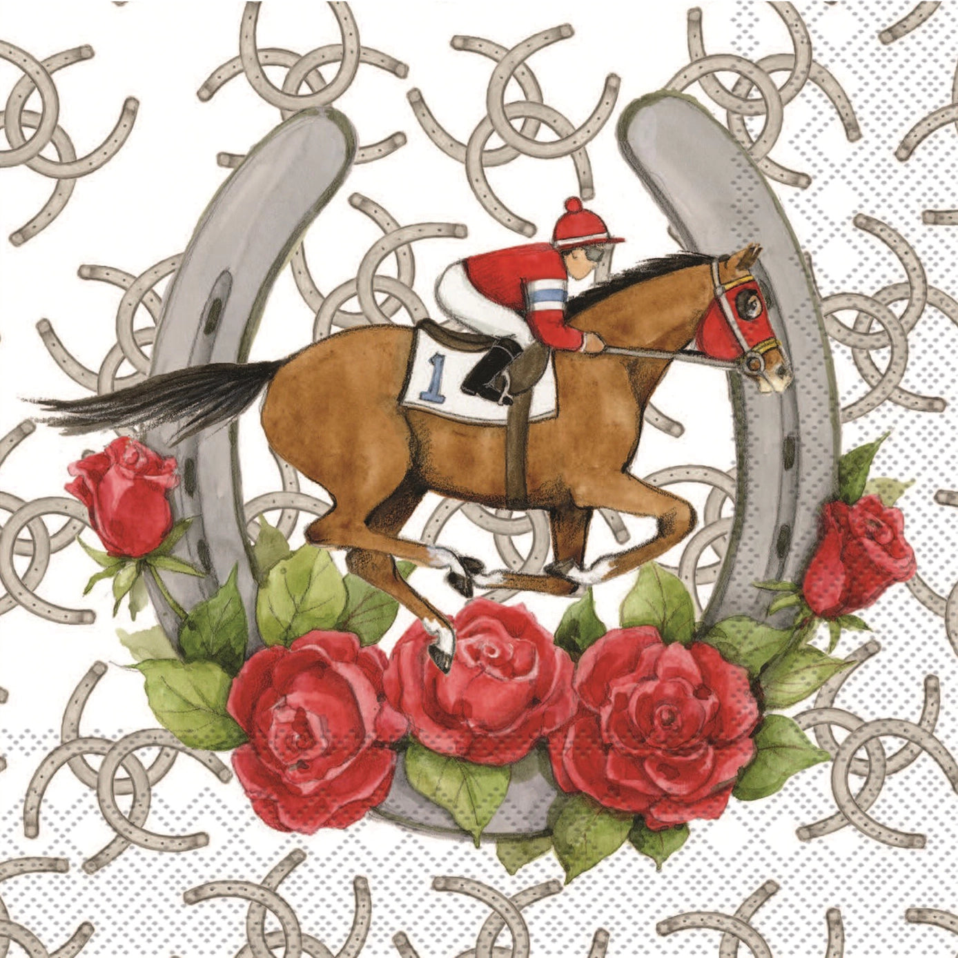Kentucky Derby Jockey & Julep Paper Cocktail Napkins