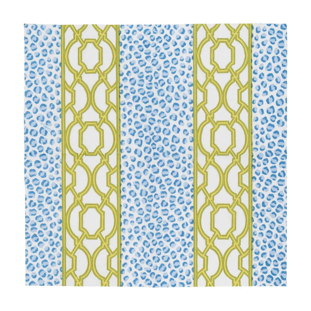 Knots And Spots Blue & Green Cocktail Napkins