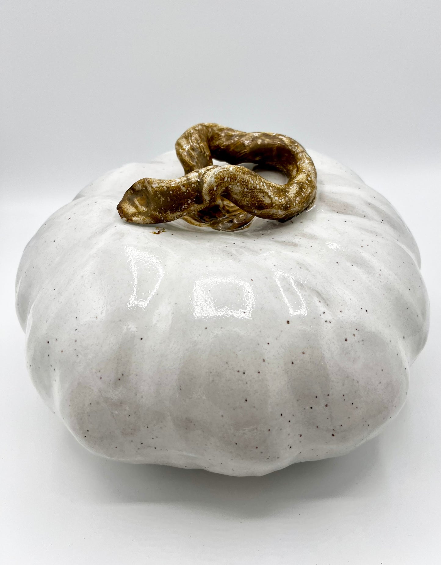Natalie Harmeier Pottery White Fontaine Pumpkin