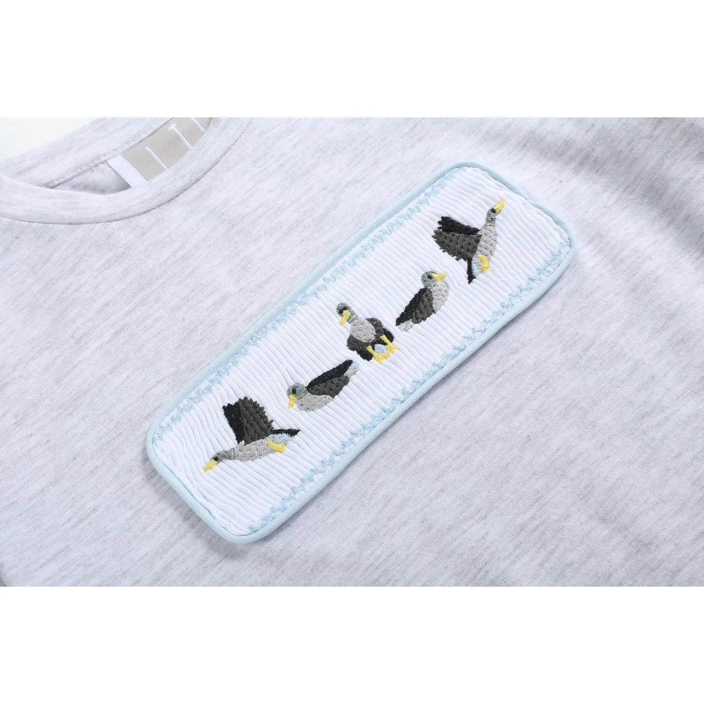 Light Gray Mallard Smocked Shirt and Shorts