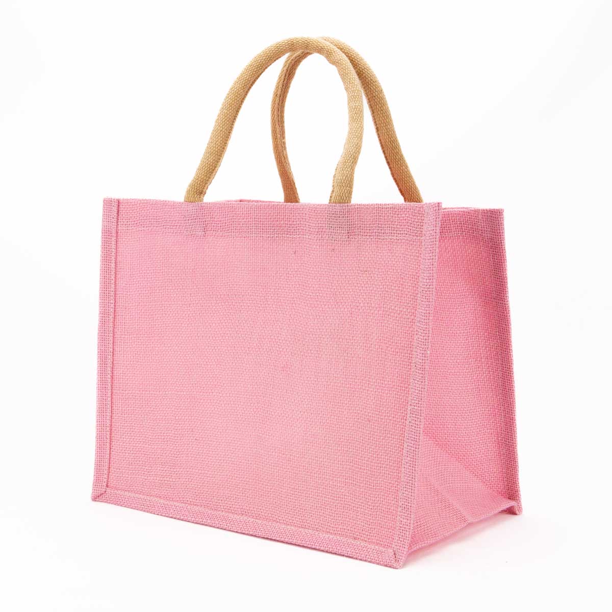 Jute Gift Tote in Light Pink