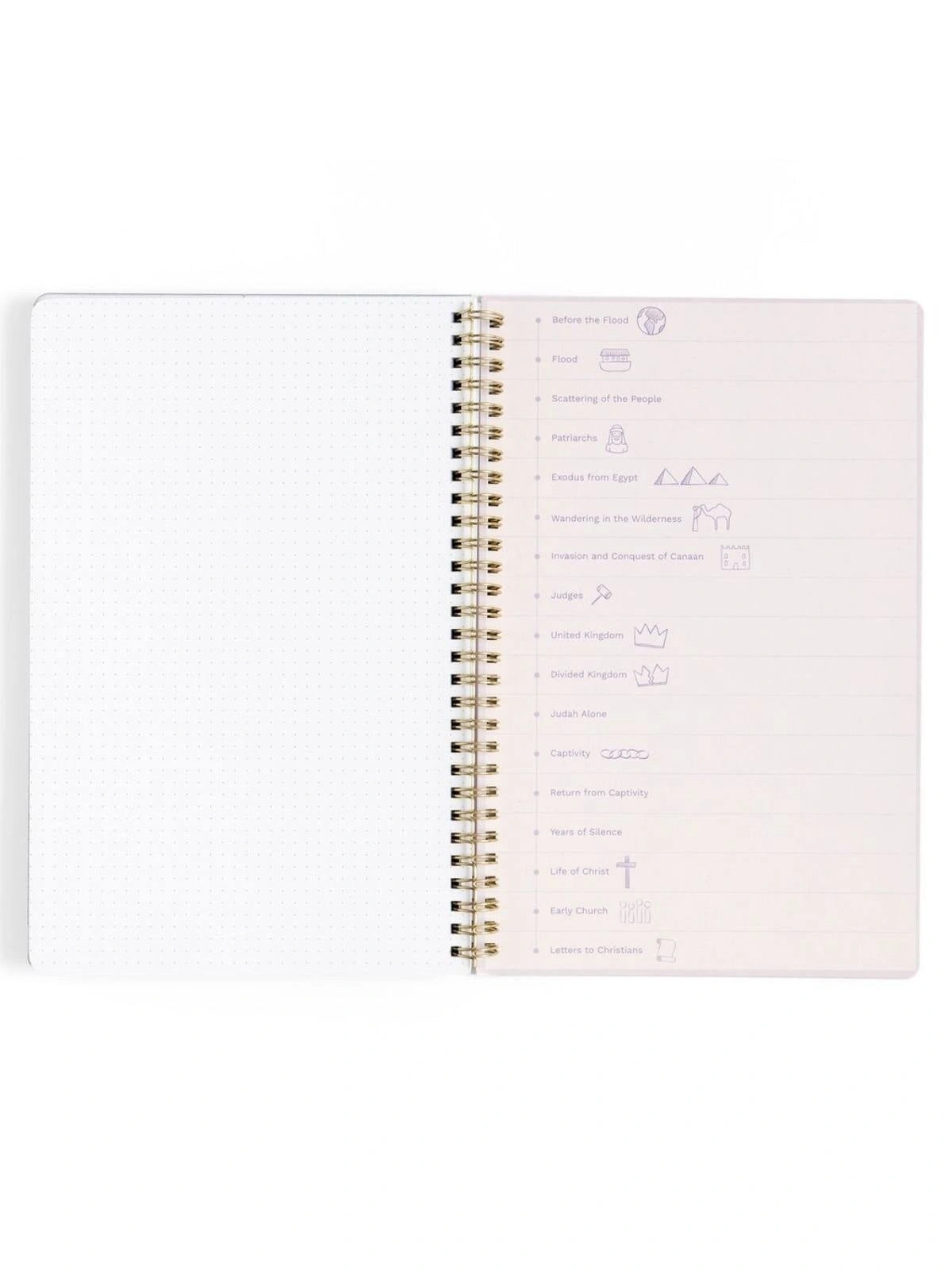 Lilac Bible Study Spiral Notebook with Reference Maps