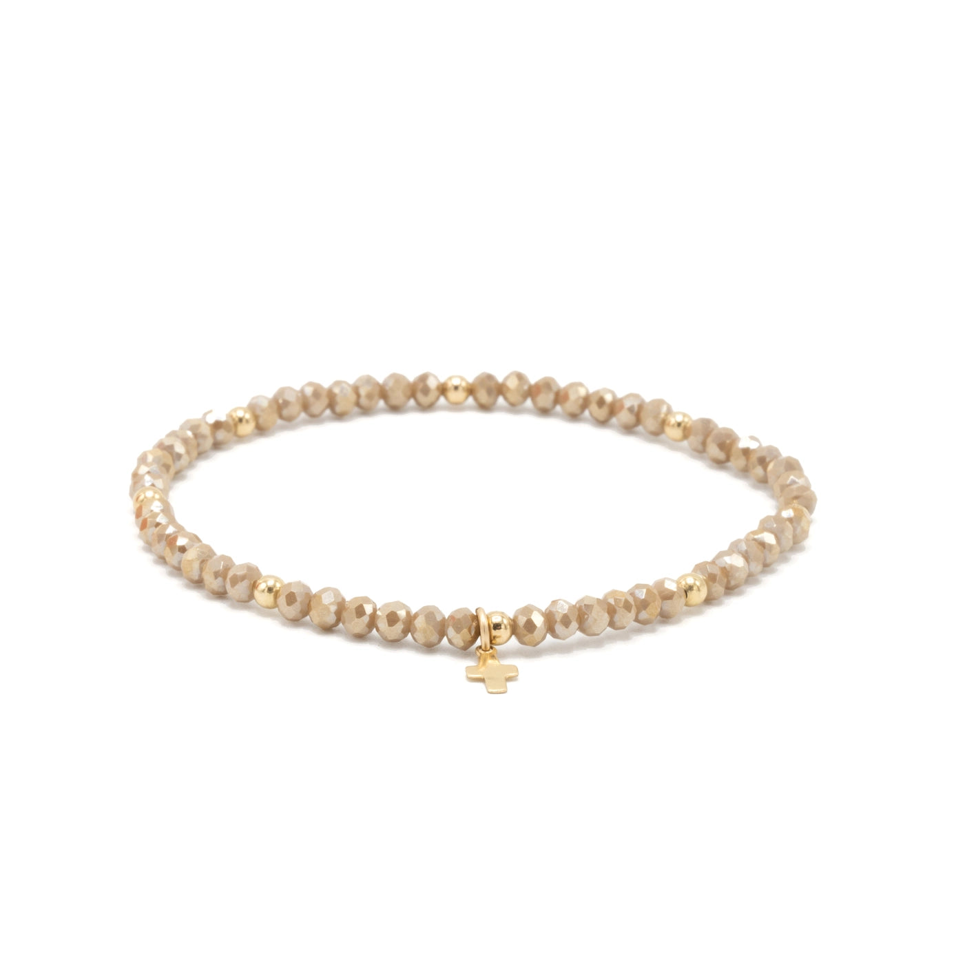 Luxe Cross Bracelet in Champagne