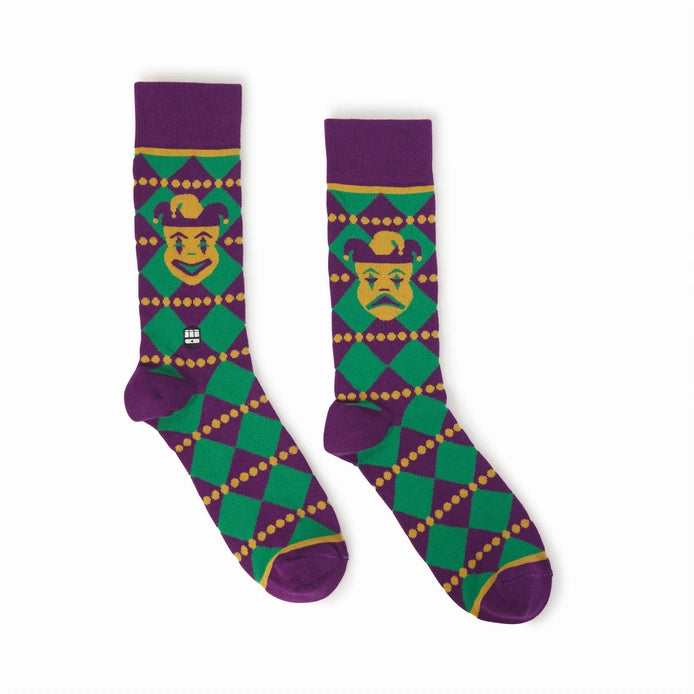 Bonfolk Mardi Gras Jester Socks