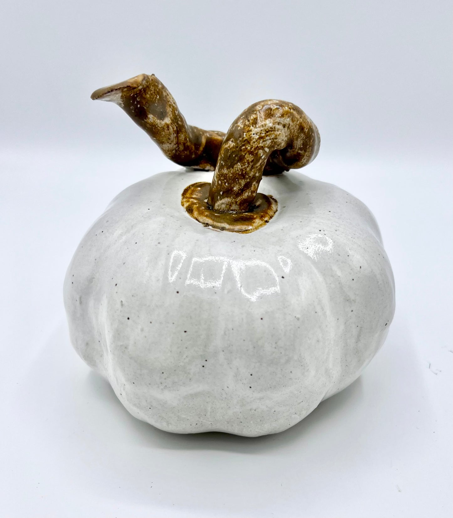 Natalie Harmeier Pottery White Fontaine Pumpkin