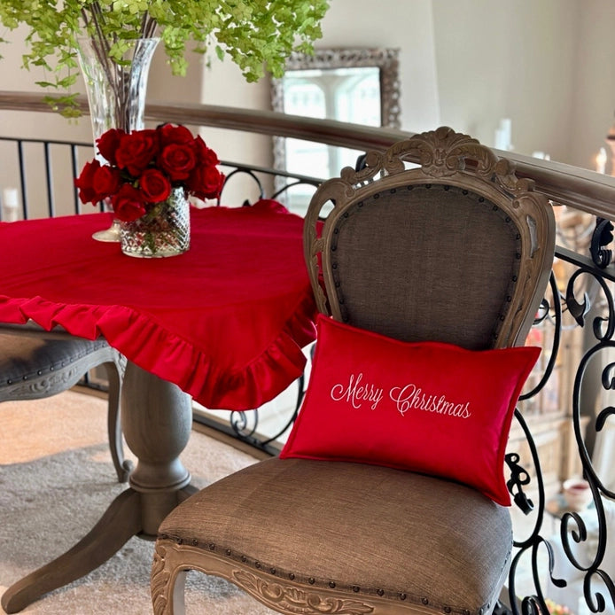 Merry Christmas Sicily Boudoir Pillow