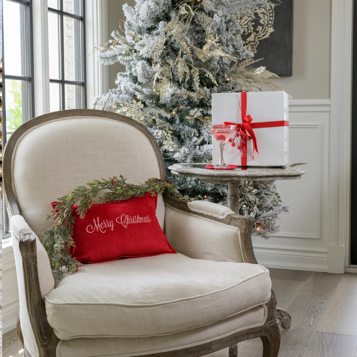 Merry Christmas Sicily Boudoir Pillow