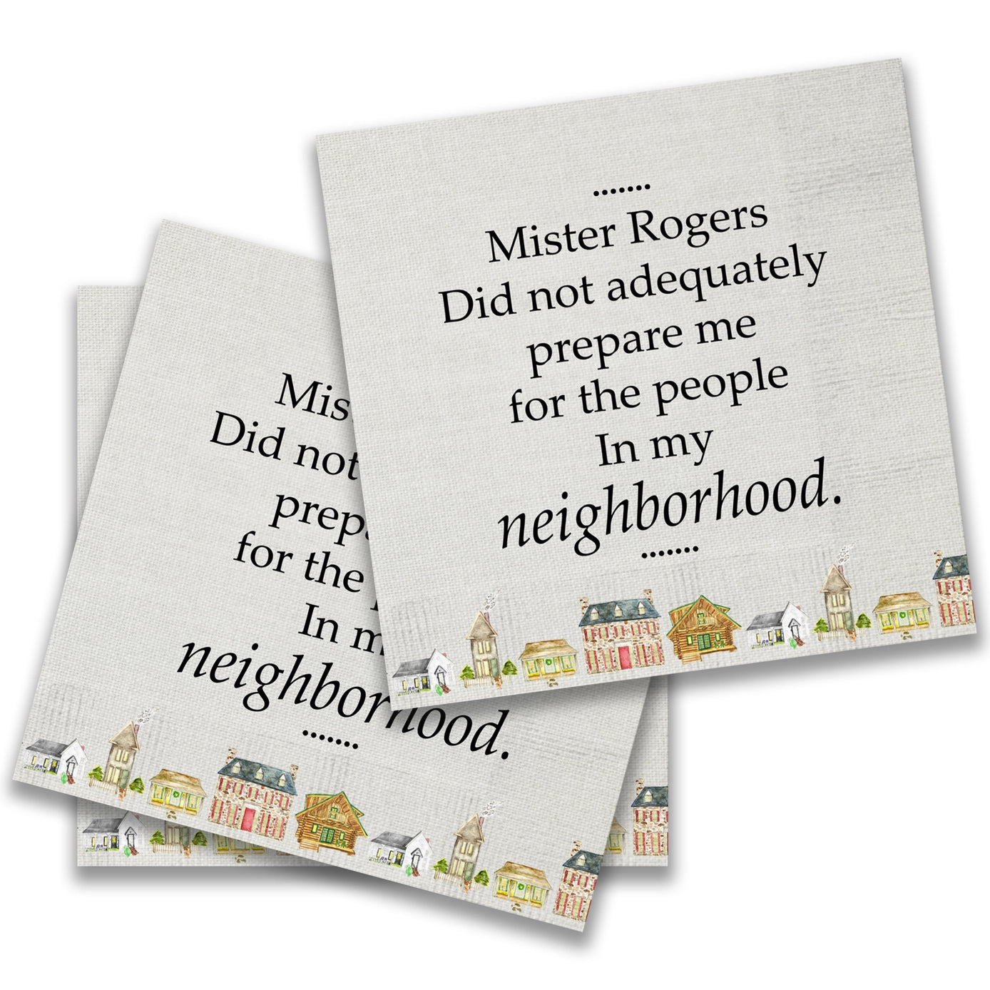 Mister Rogers Cocktail Napkin