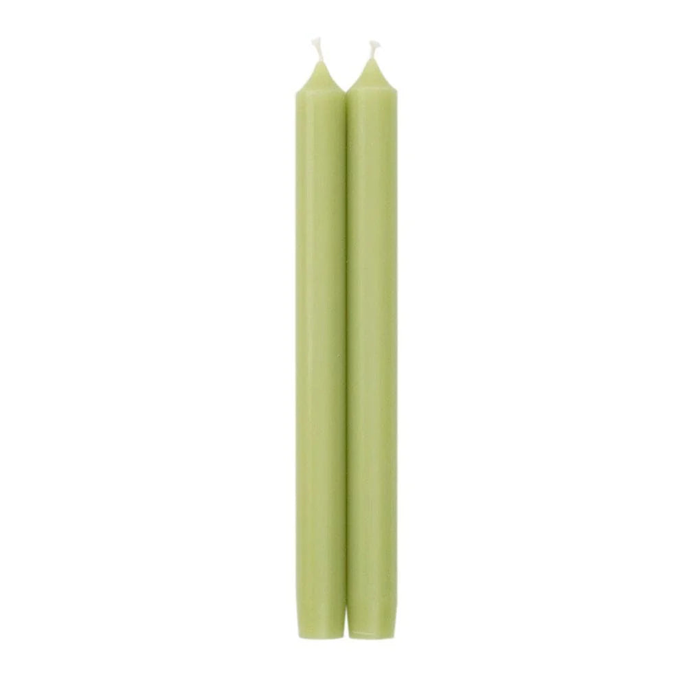 Moss Green Crown Candle Set of 2