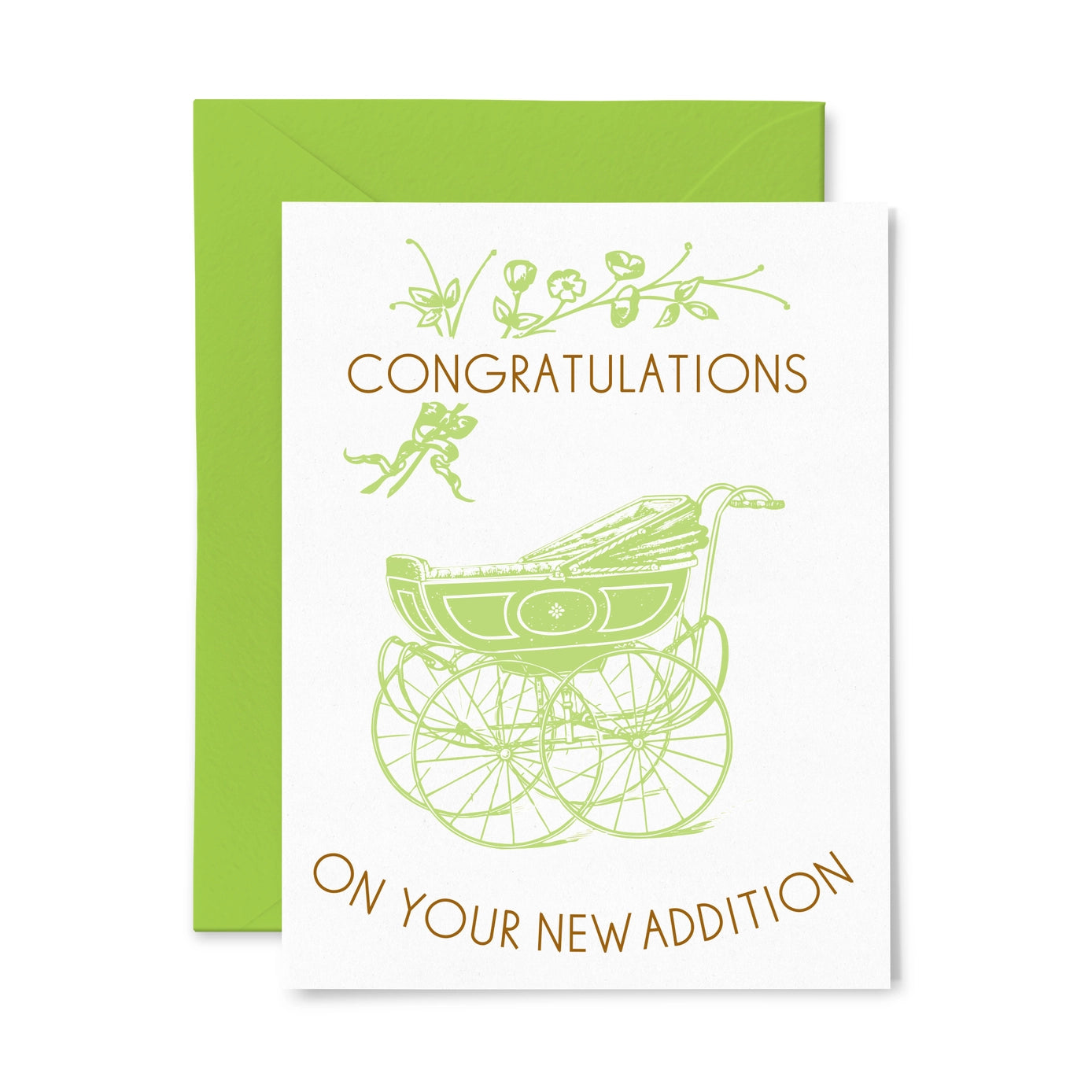 New Addition Letterpress Greeting Card