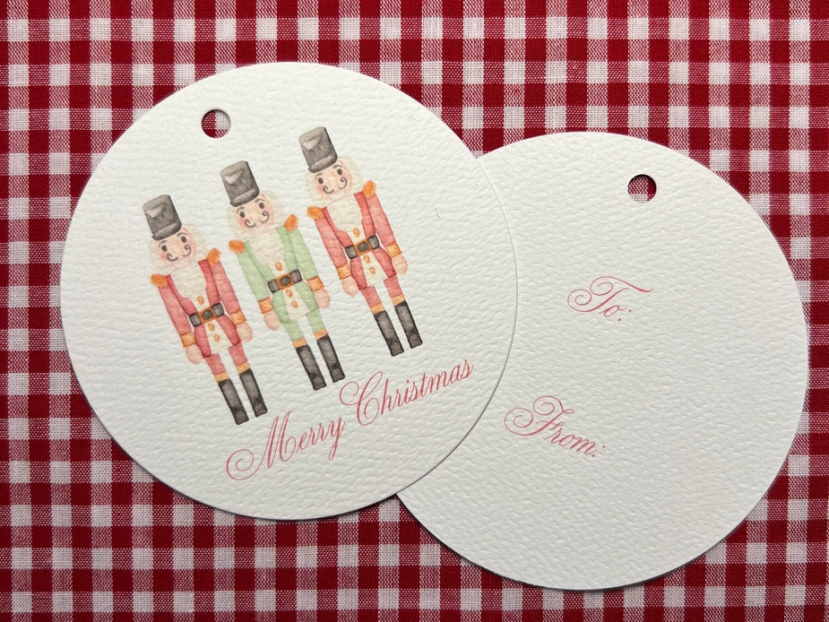 Nutcracker Round Gift Tags