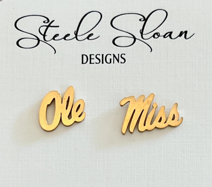 Ole Miss Stud Earrings