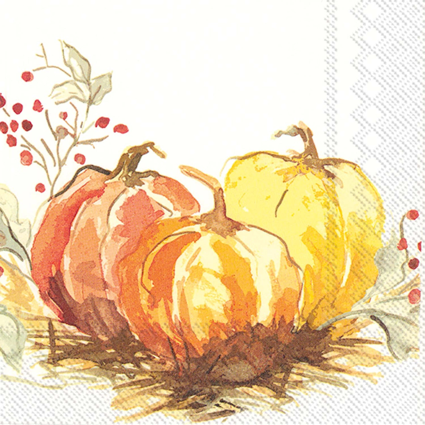 Painted Pumpkin Lunch Napkin