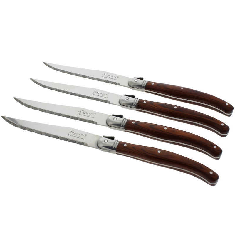 Laguiole 4-Piece Pakkawood Steak Knives