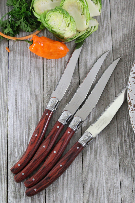 Laguiole 4-Piece Pakkawood Steak Knives