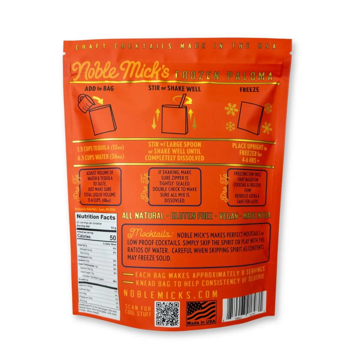 Noble Mick’s Frozen Paloma Cocktail Mix