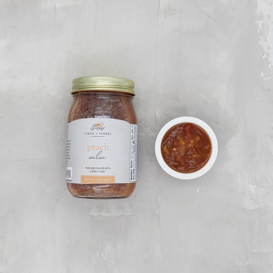 Finch + Fennel 17 oz. Peach Salsa